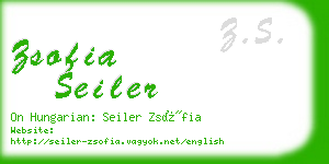 zsofia seiler business card